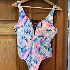 Tie-Dye PINK one piece swimsuit